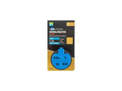 PRESTON NÁVAZCE REVALUTION HOOKLENGTHS N-30 0,13mm 16háček