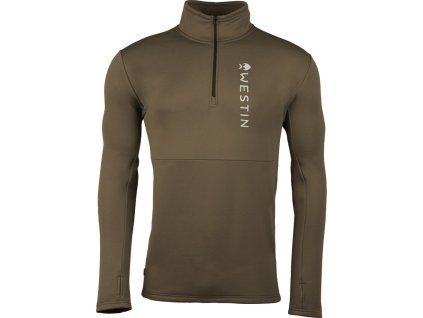 westin triko energy midlayer 1 2 zip dark sage (1)