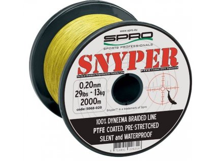 spro spletana snura snyper braid yellow 2000 m