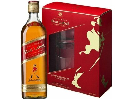 Johnnie Walker Red Label 0,7l 40% + 2 sklenice