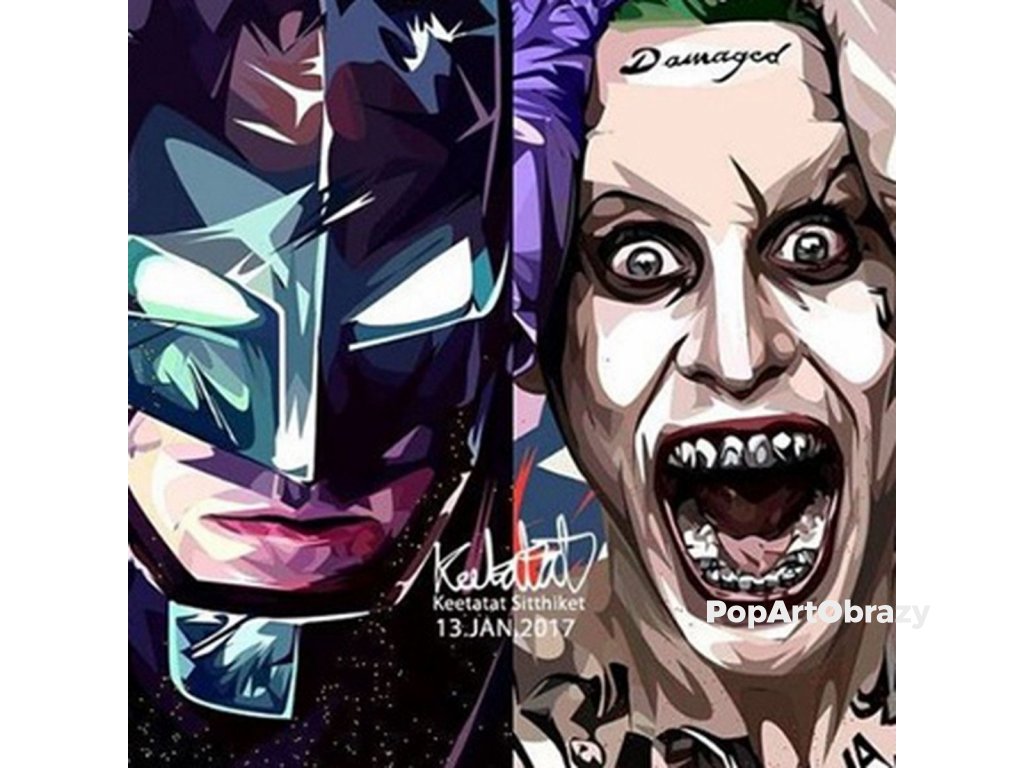 Pop Art Obrazy BATMAN & JOKER ver.2 - popartobrazy.cz