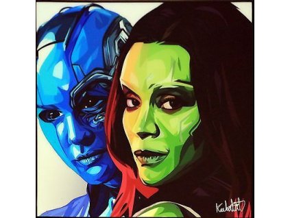 Pop Art Obrazy GAMORA & NEBULA - popartobrazy.cz