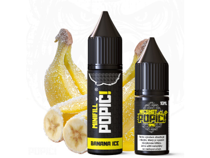 2607 minifill popic 2v1 banana ice ledovy banan 15ml 6mg