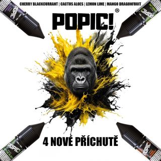 4 nové příchutě vstupují do hry. Cherry Blackcurrant. Cactus Aloes. Lemon Lime. Mango Dragonfruit. Nové POPIC! e-liquidy...