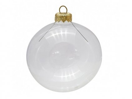 priehľadná číra sklenená guľa s vlastným menom alebo textom Popisane