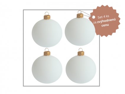 zvýhodnený set: biela sklenena vianocna gula s vlastnym textom menom popisane