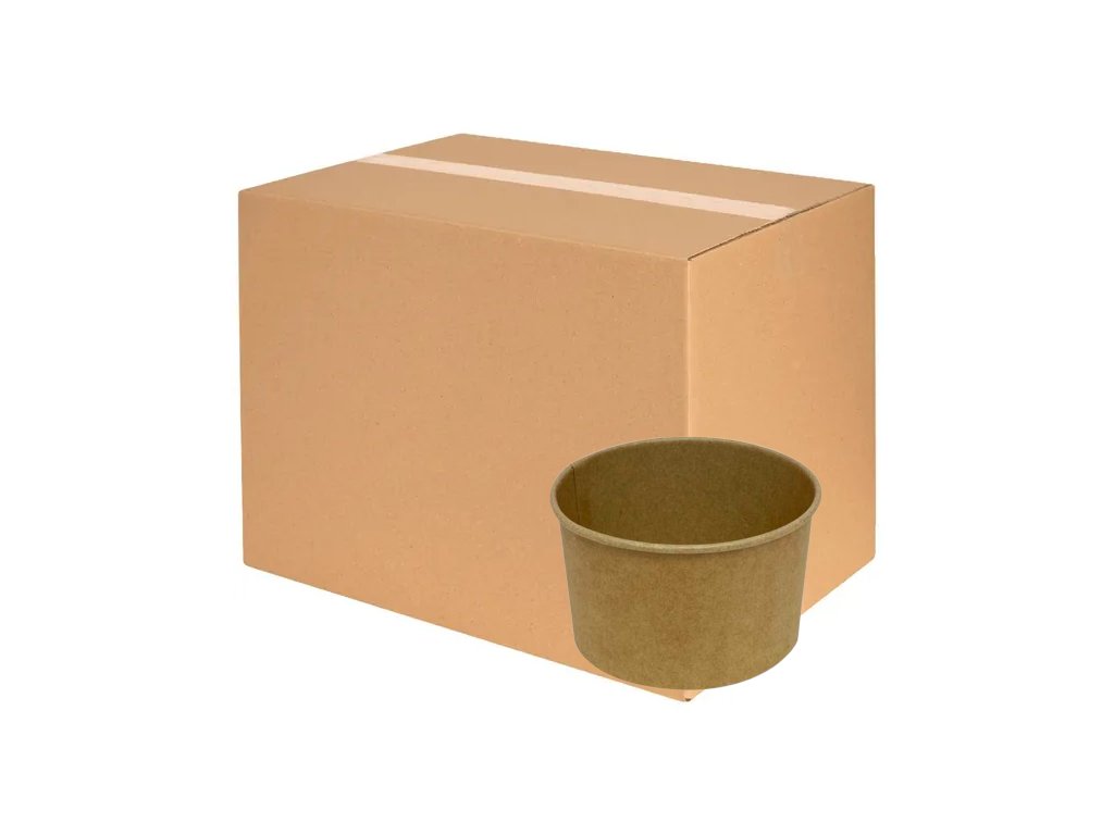 Kelímek na zmrzlinu - papírový kraft, 245ml 25ks (CELÉ BALENÍ)