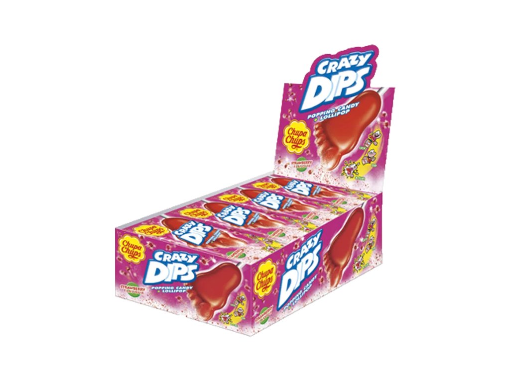 Chupa Chups Strawberry Crazy Dips 24x14g (CELÉ BALENÍ)