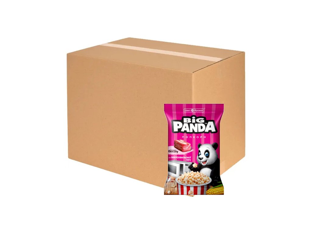Big Panda popcorn do mikrovlnky Slaninový 15x100g (KARTON)