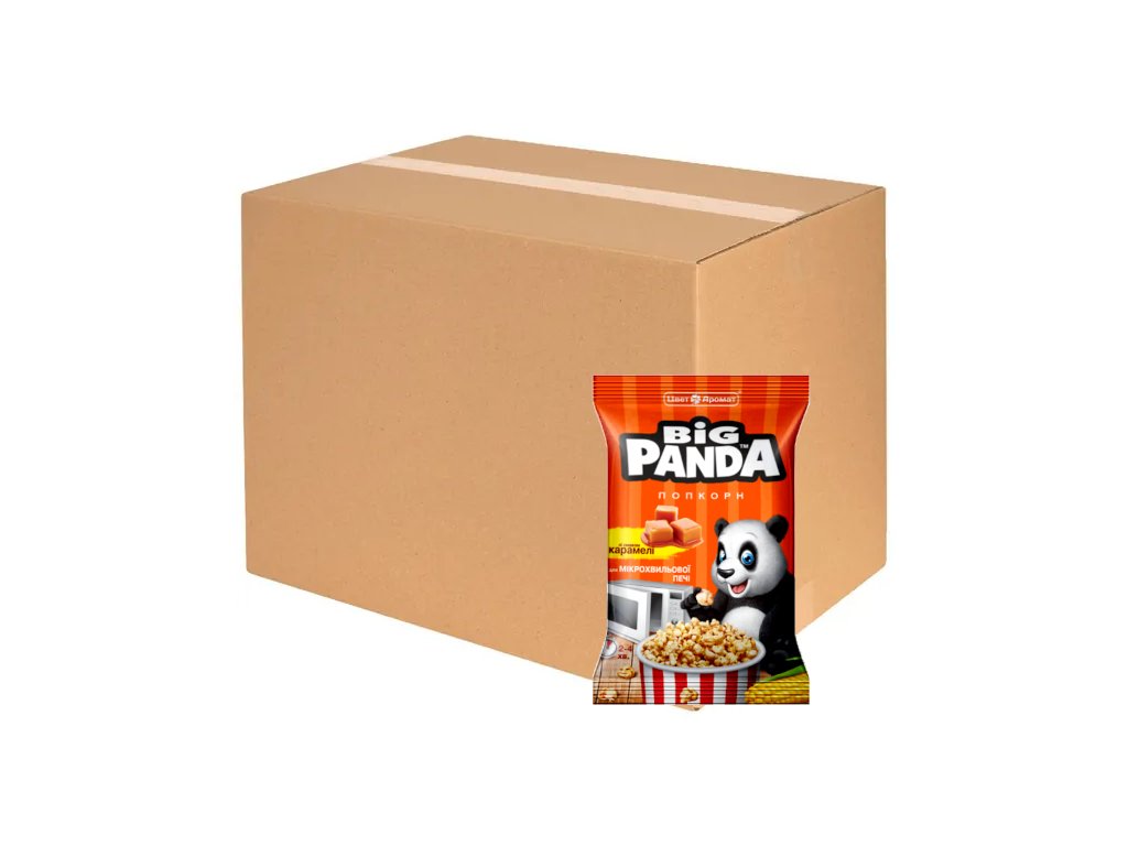 Big Panda popcorn do mikrovlnky Karamelový 15x100g (KARTON)