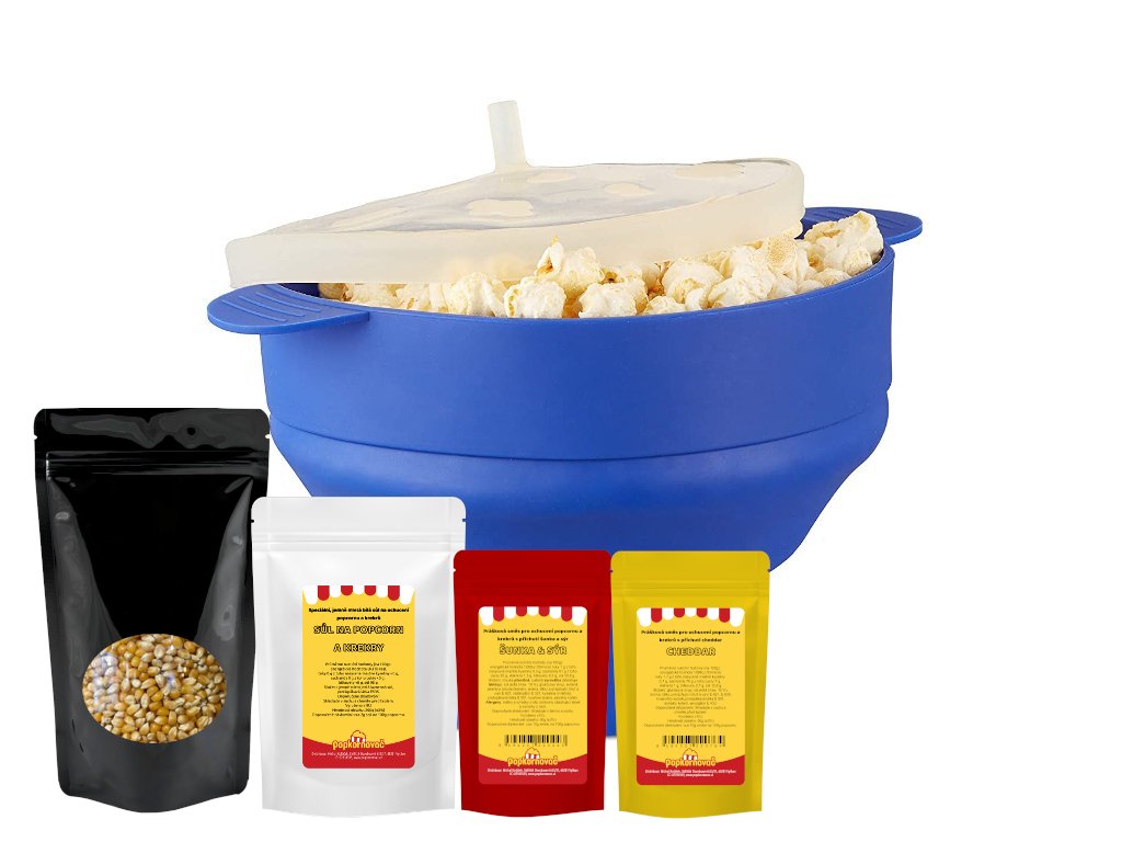 Popcorn balíček do mikrovlnky (modrý)