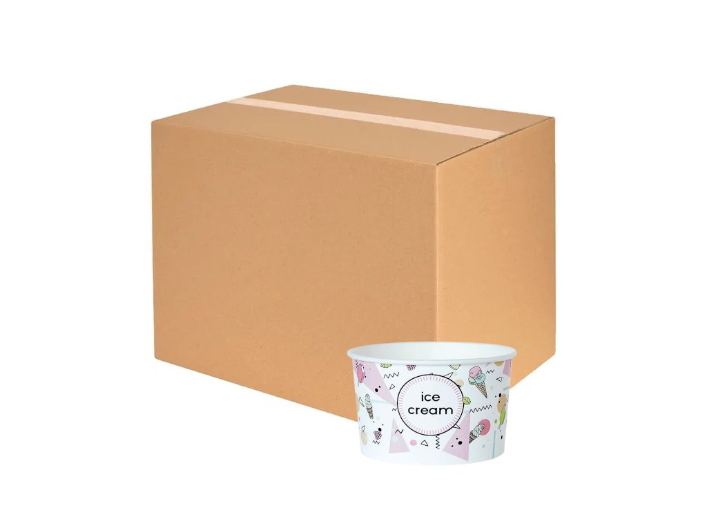 Kelímek na zmrzlinu - papírový, 245ml (25ks v balení)
