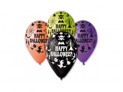 Balonek Happy Halloween (mix) 30cm