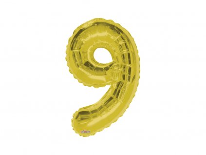 Balonek číslice 9 zlatá (86cm)
