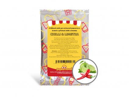 Příchuť na popcorn a krekry Chilli & Limetka (50g)