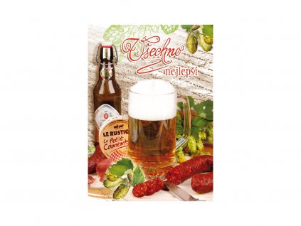 Pohlednice VŠECHNO NEJLEPŠÍ PIVO (P395-08)