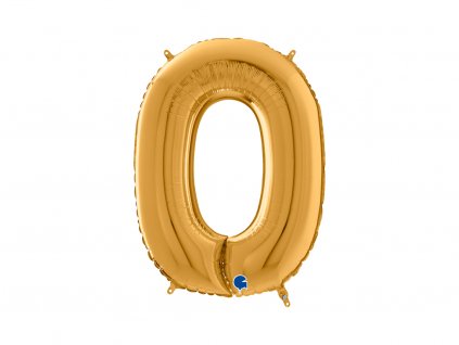 Balonek číslice 0 zlatá (66cm)