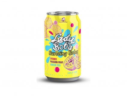 Lady Boba Passion fruit, lychee bubble tea 320ml