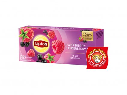 Čaj Lipton Raspberry with Elderberry (20 sáčků)