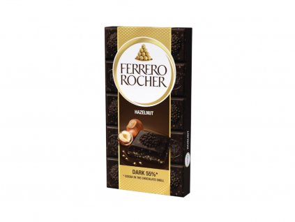 Čokoláda Ferrero Rocher s oříšky, hořká 90g