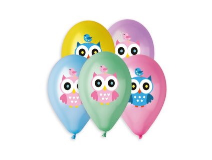 Balonky Sovička (5ks) 33cm