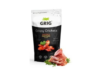 Grig křupaví cvrčci - Bacon and mustard 20g