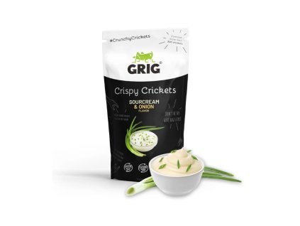 Grig křupaví cvrčci - Sour cream and onion 20g