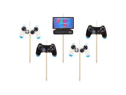 Dortové svíčky "Game" (5ks)