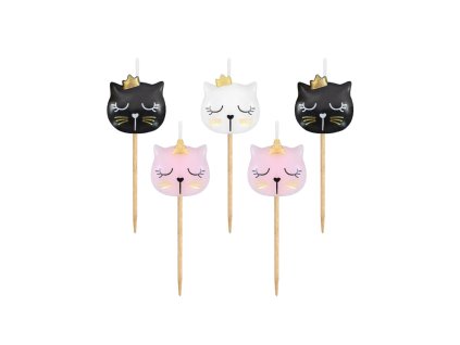 Dortové svíčky "Kočičí hlavy" (5ks)