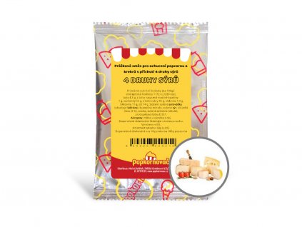 Příchuť na popcorn a krekry 4 druhy sýrů (50g)