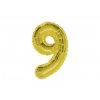 Balonek číslice 9 zlatá (86cm)