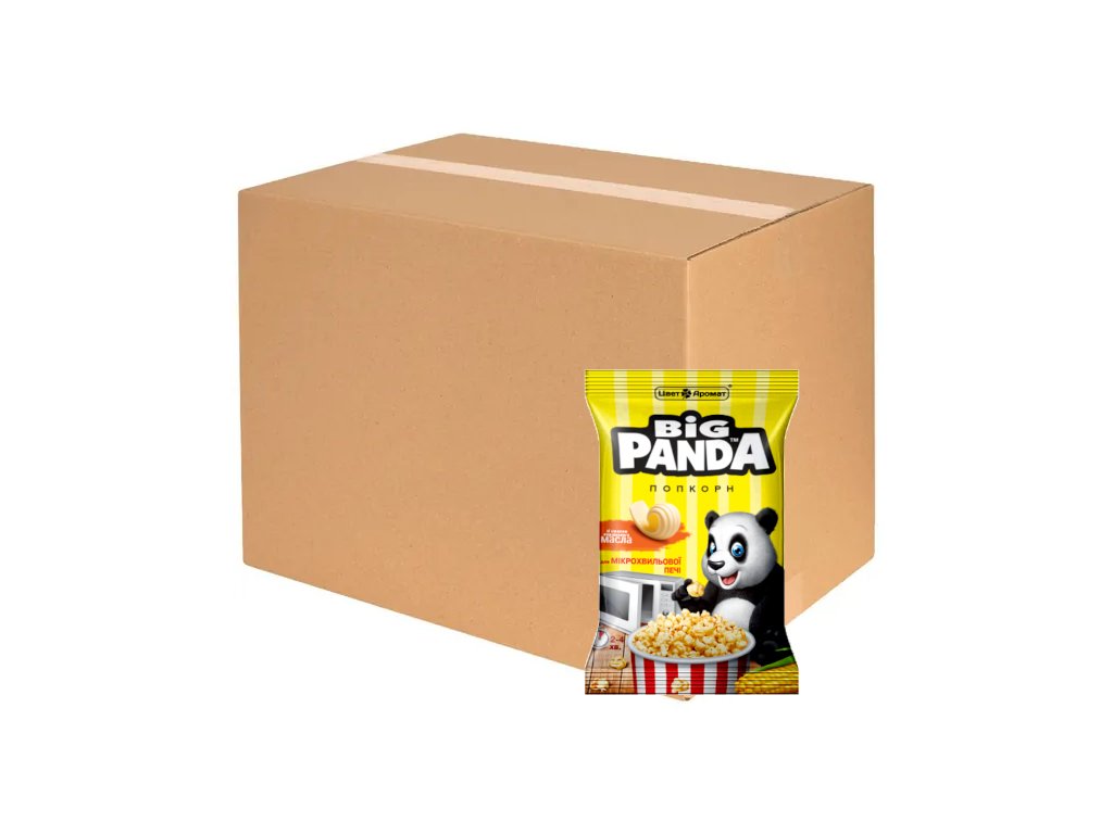 Big Panda popcorn do mikrovlnky Maslový 15x100g (KARTÓN)