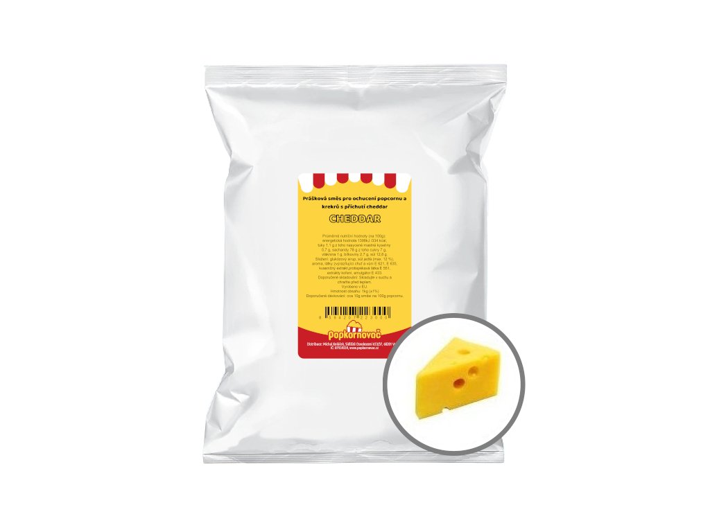 Príchuť na popcorn a krekry Cheddar (1kg)