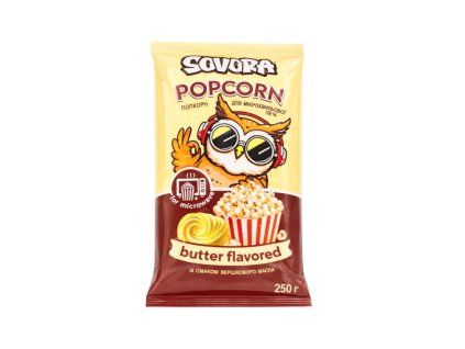 Sovora popcorn do mikrovlnky Maslový 100g