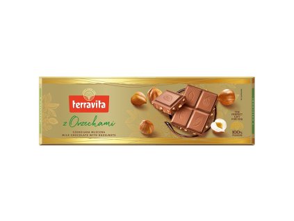 Mliečna čokoláda Hazelnuts Terravita 225g