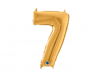 Balónik číslica 7 zlatá (66cm)