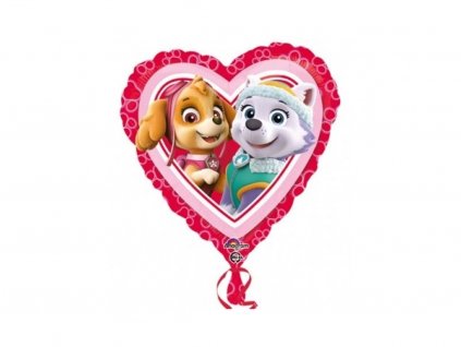 Fóliový balónik srdca Paw Patrol 43cm