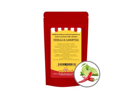 Príchuť na popcorn a krekry Chilli & Limetka (50g)