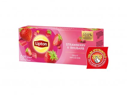 Čaj Lipton Strawberry with Rhubarb (20 sáčkov)