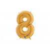 Balónik číslica 8 zlatá (66cm)