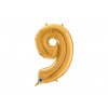Balónik číslica 9 zlatá (66cm)