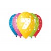 Balónik s potlačou - číslica 7 (30cm,mix)