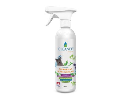 cleanee pet care eko odstranovac skvrn a zapachu po domacich mazliccich s vuni levandule 500ml