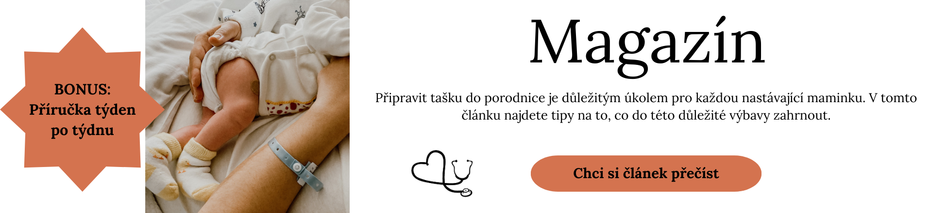 Co mít s sebou porodnice? + Příručka týden po týdnu