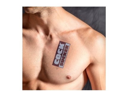 mister b temporary tattoo cock sucker