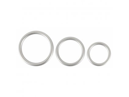 lot de 3 cockrings silicone thin ring gris