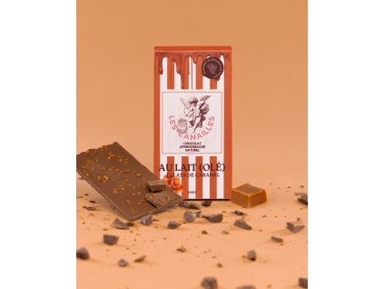 Afrodiziakálna mliečna čokoláda s karamelom Les Canailles 100 g