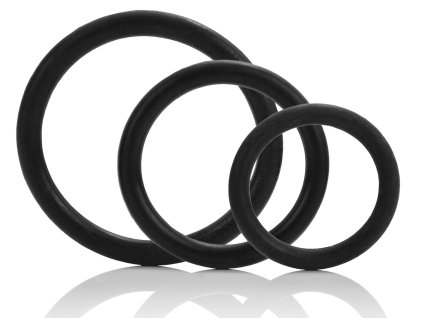 Penisové krúžky – sada 3 ks čierne