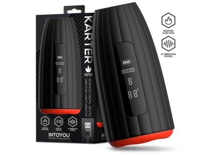 Pokročilý masturbátor Karter s vibracemi, ohřevem a digitální obrazovkou