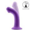 Bouncy silikonové dildo Hyper Flexibilní 7" - 18 cm Velikost M Fialové